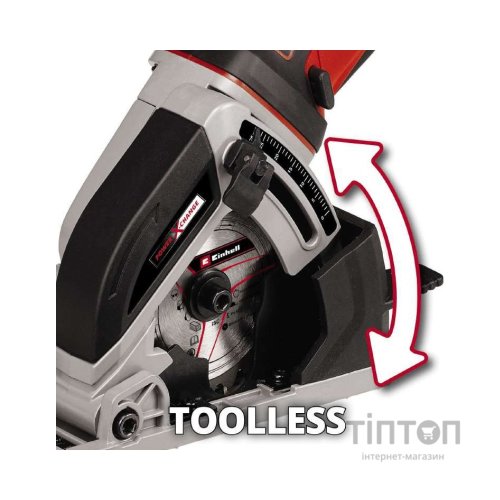 Дискова пила Einhell TE-CS 18/89 Li - Solo акум., PXC, 18В, диск 89х10 мм (без АКБ та ЗП) (4331100)