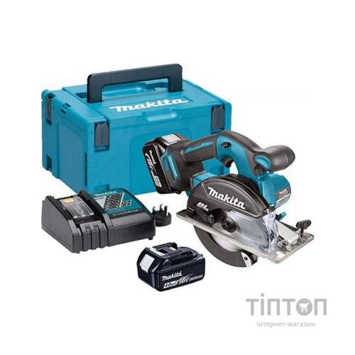 Дискова пила Makita по металлу LXT, 4Аг х 2шт, Makpac, 150мм (DCS551RMJ)
