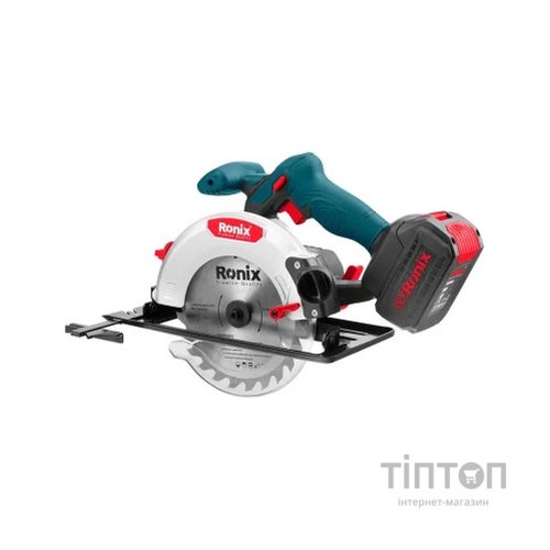 Дискова пила Ronix циркулярна 20Вт, 165мм, 4Ah x 2 (8609)