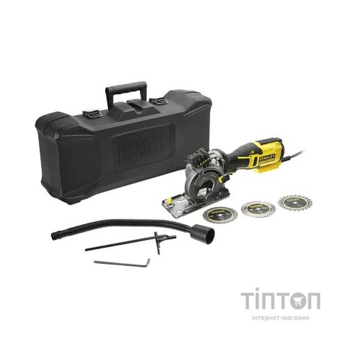 Дискова пила Stanley FatMax, 650 Вт, 4500 об/хв, диск 89 мм, 2.1 кг, кейс (FME380K)