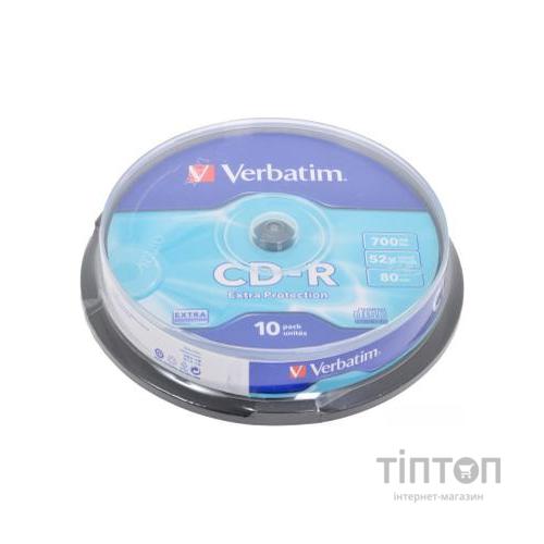 Диски CD-R Verbatium EP 52x Cake(10шт в упаковці)