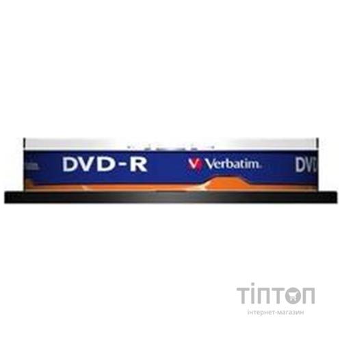 Диски DVD-R Verbatim 16x 4,7GB/120min Cake(10шт в упаковці)