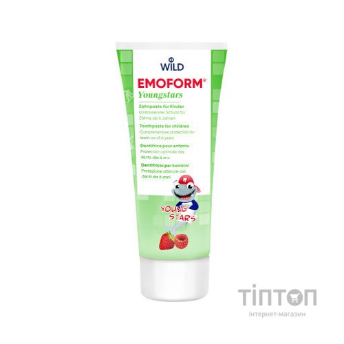 Дитяча зубна паста Dr. Wild Emoform Youngstars від 6 до 12 років 75 мл (7611841701761/7611841701242)
