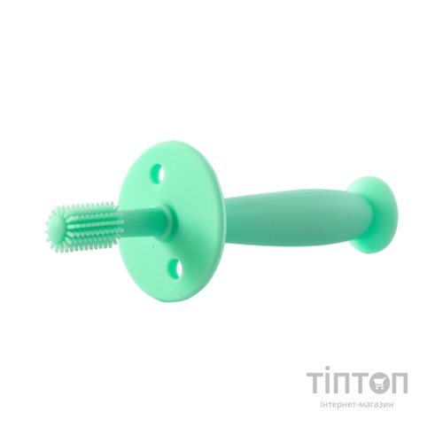 Дитяча зубна щітка Baby Team на присосці силіконова, ментолова (7205)