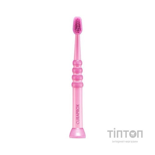 Дитяча зубна щітка Curaprox CS Baby з гумованою ручкою (0-4 років) Рожевий (CS Baby-01)