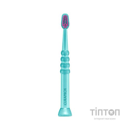 Дитяча зубна щітка Curaprox CS Baby з гумованою ручкою (0-4 років) Зелений / Рожевий (CS Baby-09)