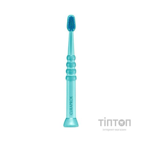 Дитяча зубна щітка Curaprox CS Baby з гумованою ручкою (0-4 років) Зелений / Синій (CS Baby-08)