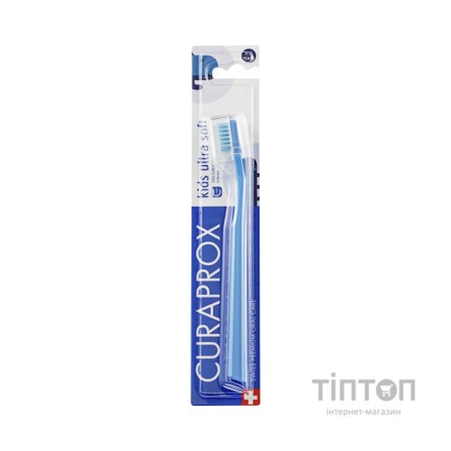 Дитяча зубна щітка Curaprox CS Kids ультрам'яка d 0.09 мм (4-12 років) Синій (CS Kids-01)