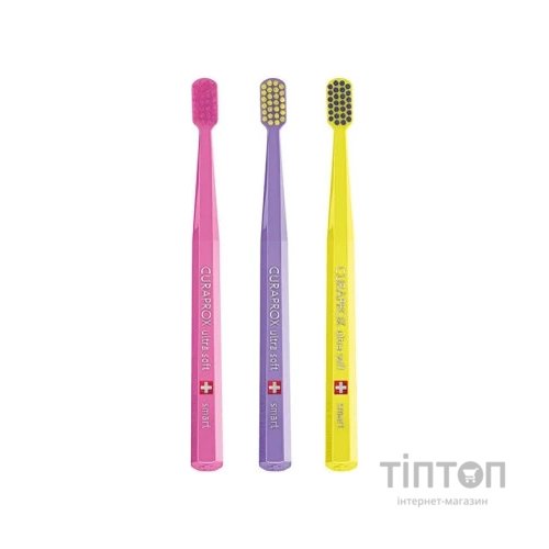 Дитяча зубна щітка Curaprox Ультрам'які CS Smart Ultra Soft (від 5 років) 3 шт (CS Smart/3-01)