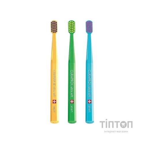 Дитяча зубна щітка Curaprox Ультрам'які CS Smart Ultra Soft (від 5 років) 3 шт (CS Smart/3-02)