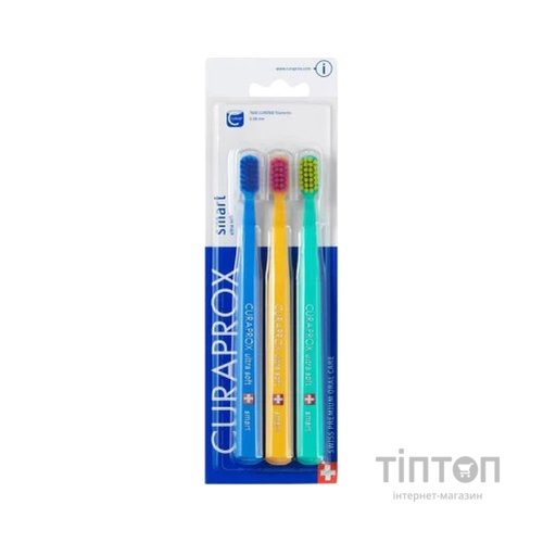 Дитяча зубна щітка Curaprox Ультрам'які CS Smart Ultra Soft (від 5 років) 3 шт (CS Smart/3-03)