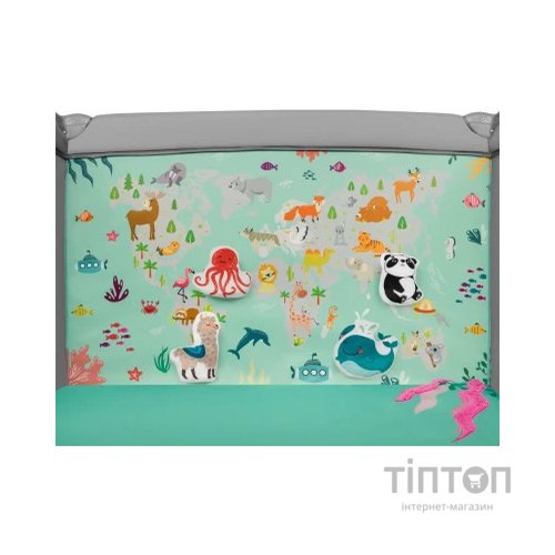 Дитячий манеж Lionelo Mille Grey Green (LO-MILLE GREY GREEN)