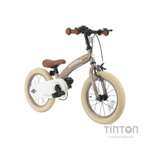 Дитячий велосипед QPlay Miniby 3 в 1 /14" Nude Pink Велосипед - біговел (CB01MiniByNewPink)