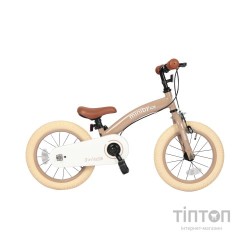 Дитячий велосипед QPlay Miniby 3 в 1 /14" Nude Pink Велосипед - біговел (CB01MiniByNewPink)