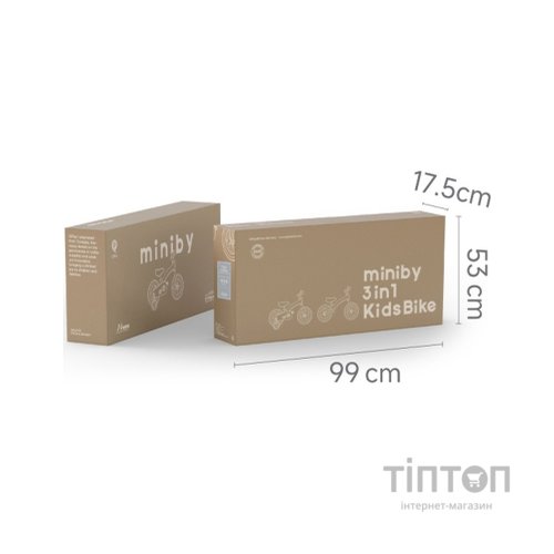 Дитячий велосипед QPlay Miniby 3 в 1 /14" Nude Pink Велосипед - біговел (CB01MiniByNewPink)