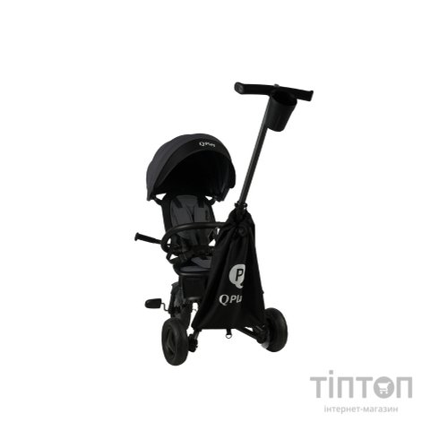 Дитячий велосипед QPlay Nova+ Rubber складаний триколісний Ultimate Black (S700-17Nova+RubberUB)