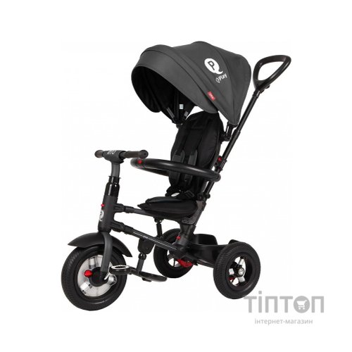 Дитячий велосипед QPlay Rito Rubber Black складаний триколісний (S380-10BlackRubber)