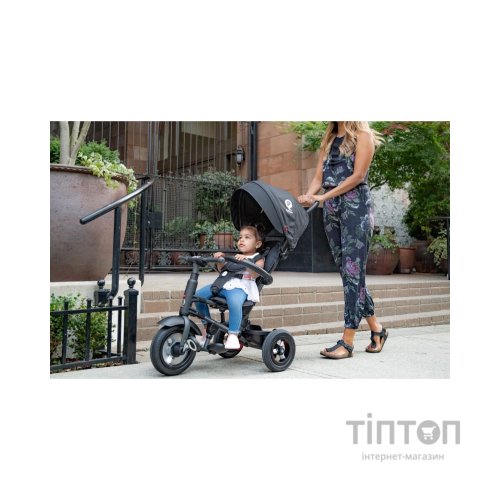 Дитячий велосипед QPlay Rito Rubber Black складаний триколісний (S380-10BlackRubber)