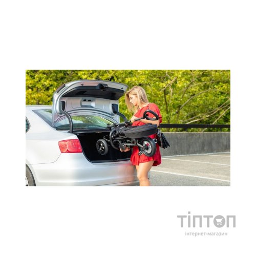 Дитячий велосипед QPlay Rito Rubber Black складаний триколісний (S380-10BlackRubber)