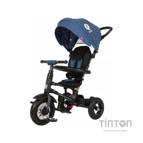Дитячий велосипед QPlay Rito Rubber Blue складаний триколісний (S380-10BlueRubber)