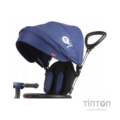 Дитячий велосипед QPlay Rito Rubber Blue складаний триколісний (S380-10BlueRubber)