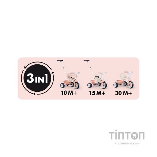 Дитячий велосипед Smoby Бі Муві. Комфорт 3 в 1 Рожева перлина (7600740419)