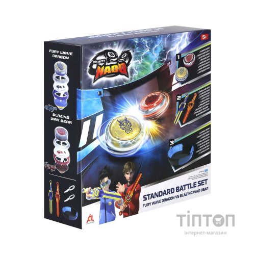 Дзига Auldey Infinity Nado VI Battle Set Fury Wave Dragon vs Blazing War Bear (EU654181)