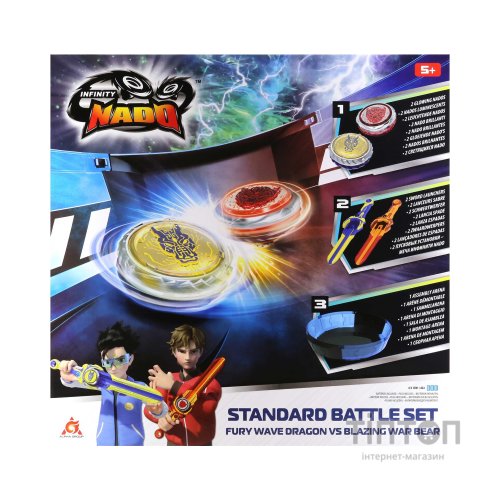 Дзига Auldey Infinity Nado VI Battle Set Fury Wave Dragon vs Blazing War Bear (EU654181)