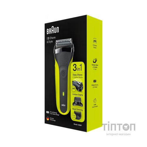 Електробритва Braun Series 3 300BT 5408 black/green