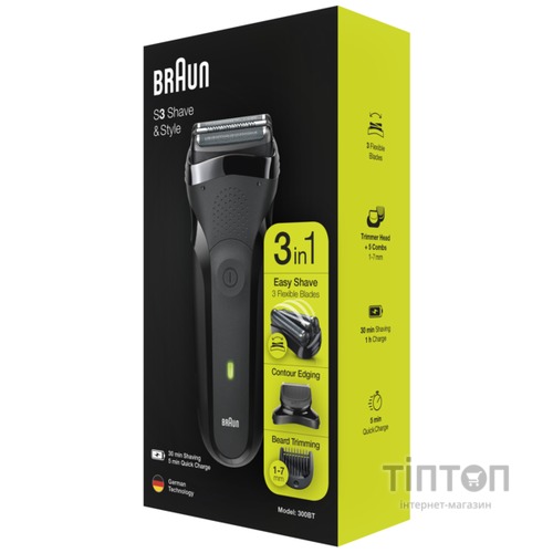 Електробритва Braun Series 3 300BT Black/Black