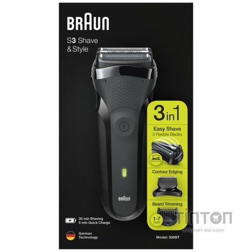 Електробритва Braun Series 3 300BT Black/Black