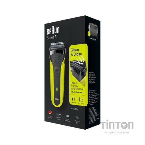 Електробритва Braun Series 3 300s 5408 black/green