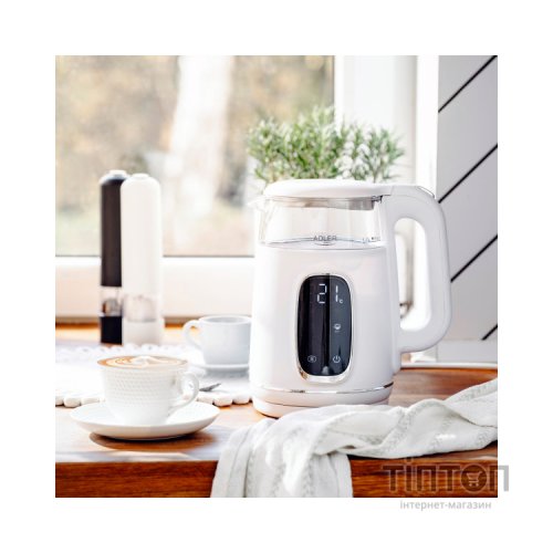 Електрочайник Adler AD 1305 white silver