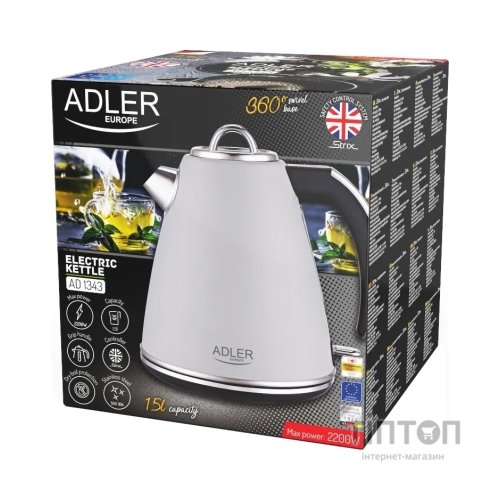 Електрочайник Adler AD 1343 white