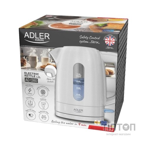 Електрочайник Adler AD 1380 white