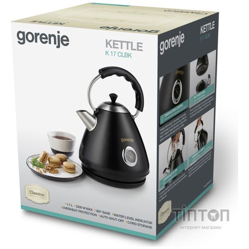 Електрочайник Gorenje K17CLBK
