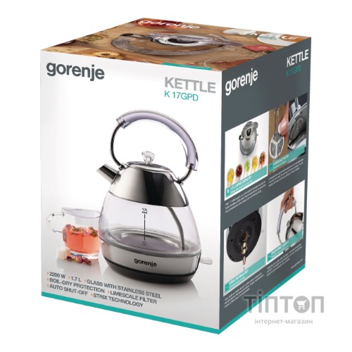 Електрочайник Gorenje K17GPD