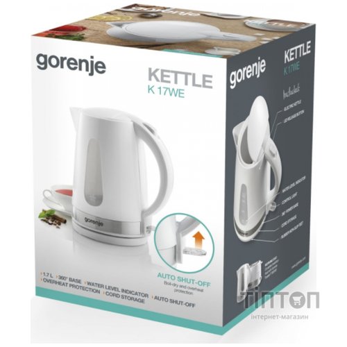 Електрочайник Gorenje K17WE