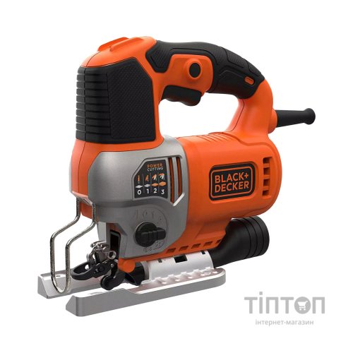 Електролобзик Black&Decker 50 Вт, 1000 - 3100 хід/хв, 2.2 кг, кейс (BES610K)