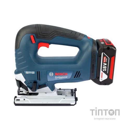 Електролобзик Bosch GST 185-LI, 18В, 4Аг, 0-3500 об/хв, хід 26мм, кейс (0.601.5B3.023)