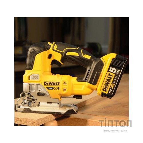 Електролобзик DeWALT 18В XR Li-lon, безщітковий, 2x5Ah, ЗП, кейс TSTAK (DCS334P2)