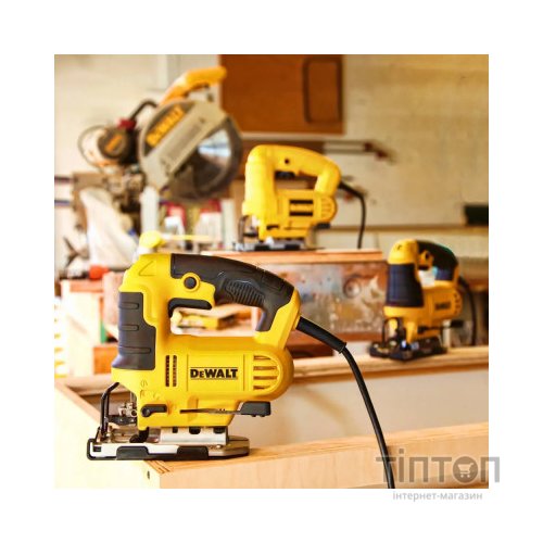 Електролобзик DeWALT 650 Вт, 500 - 3200 хід/хв, 2.4 кг (DWE349)