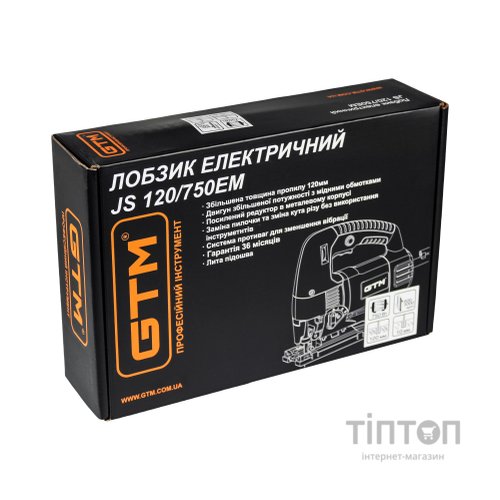 Електролобзик GTM JS120/750E 750Вт, 800-3000х/хв, Quick (JS120/750E)