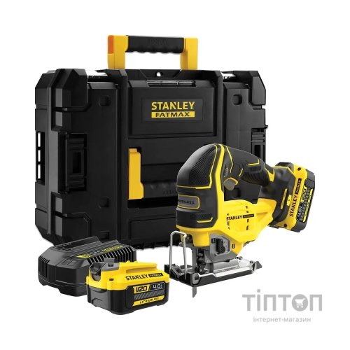 Електролобзик Stanley FatMax,18В (V20) Li-Ion ,2x4Ah, 3.200 хід/хв, кейс (SFMCS650M2K)