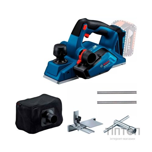 Електрорубанок Bosch GHO 185-LI, 18В, 82мм, стругання до 2.6мм, паз до 9мм (без АКБ та ЗП) (0.601.5B5.021)