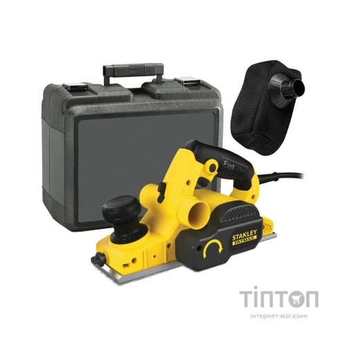 Електрорубанок Stanley FatMax, 750 Вт, ширина 82 мм, вес 2.96 кг, кейс (FME630K)