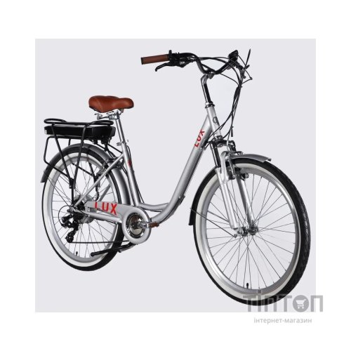 Електровелосипед Dorozhnik 26" eLUX Vbr FR рама-17" 36B 13А*г 500Вт 2026 срiблястий (ELB-D-26-297)