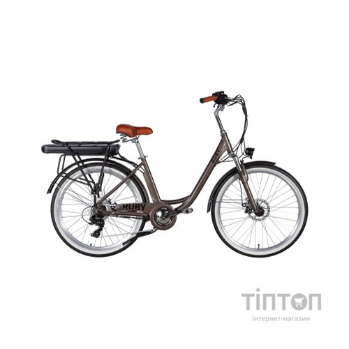 Електровелосипед Dorozhnik 26" eRUBY DD FR рама-17" 48B 15А*г 500Вт 2026 мокрий асфальт (ELB-D-26-303)
