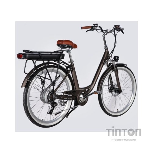 Електровелосипед Dorozhnik 26" eRUBY DD FR рама-17" 48B 15А*г 500Вт 2026 мокрий асфальт (ELB-D-26-303)