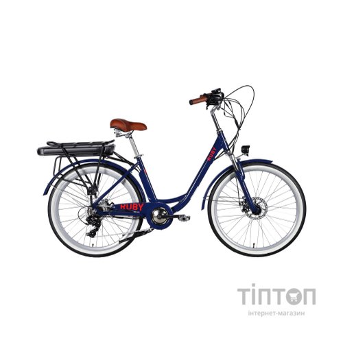 Електровелосипед Dorozhnik 26" eRUBY DD FR рама-17" 48B 15А*г 500Вт 2026 темно-синій (ELB-D-26-302)